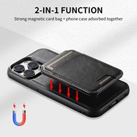 Étui de protection pour téléphone portable en cuir avec portefeuille détachable 2 en 1 pour Samsung Galaxy S25 Ultra S24 Plus, charge sans fil magnétique