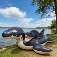 Chaise longue gonflable en PVC personnalisée en usine, motif dragon, pour piscine