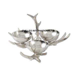 Matériau en bois poignée en aluminium bol de forme Unique Style fantaisie moderne vente chaude bol décoratif d'accent de maison - Product Image 2