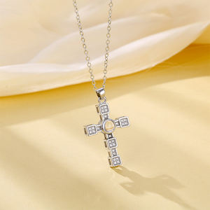 สร้อยคอจี้<span class=keywords><strong>ฉาย</strong></span>ภาพ ชุบทอง สแตนเลสสตีล สำหรับผู้หญิง รับสั่งทำรูปภาพ จี้รูปไม้กางเขนประดับเพชรเต็มตัว สร้อยคอจี้<span class=keywords><strong>ฉาย</strong></span>ภาพ - Product Image 4