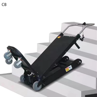 Chariot monte-escalier électrique en acier à quatre roues avec plateforme pliable, personnalisable, support OEM, pour transport de marchandises