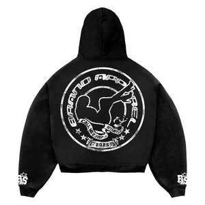 Sweat-shirt de mode urbaine moderne, vêtement à capuche confortable, options d'étiquettes personnalisées, tissu doux, vêtements de tous les jours, sweats à capuche pour hommes - Product Image 6