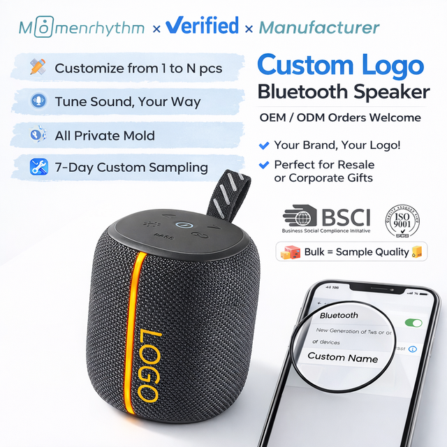 Small Portable  Speaker Waterproof Dustproof Outdoor Speaker Custom Color Stable Wireless Connection Hands Free Call
