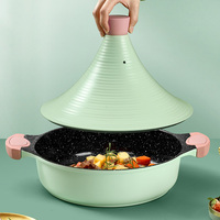 Tajine électrique marocain en aluminium avec revêtement en marbre antiadhésif