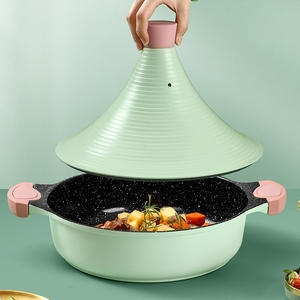 <span class=keywords><strong>Tajine</strong></span> électrique marocain en aluminium avec revêtement en marbre antiadhésif - Product Image 2