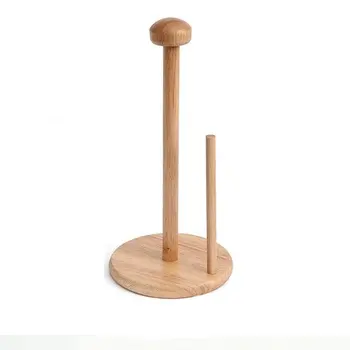 Holz Bambus Papier Handtuch halter, Küche Toilette Büro Kleiderbügel Rack Handtuch Roll Stand Organizer frei Stehender Eck schrank Tisch