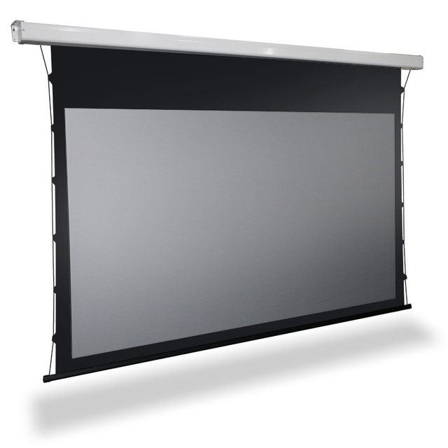 HEYU 4K Sliver Grey ALR Electric Projector Screen for Long Throw Projector 100Inch Home Theater Motorized Projection Screen 16:9