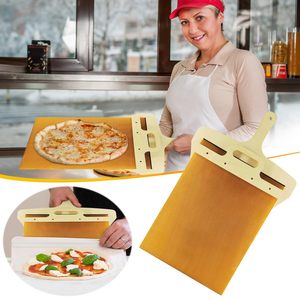 2024 nueva paleta de espátula mágica para Pizza que transfiere Pizza perfecta antiadherente de madera deslizante para Pizza Peel con mango para horno - Product Image 2