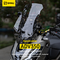 Nouveau pare-brise de moto ADV350, écran avant incurvé, 5 mm d'épaisseur, PC moulé par injection, réduction du bruit du vent, qualité optique, haute clarté