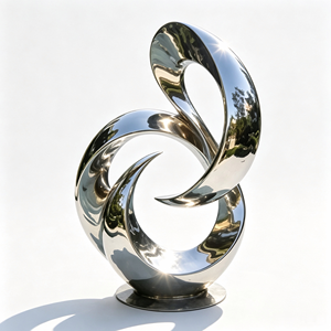 Large Stainless Steel Abstract Sculpture <b>Mirror</b> Polished Modern Art Statue Custom Size Color Design for <b>Garden</b> Plaza Hotel Decor - Product Image 6