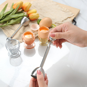 Extracteur de séparateur de coquille d'ouvreur de coupeur d'<span class=keywords><strong>oeuf</strong></span> d'acier inoxydable portatif pour les oeufs durs et mous - Product Image 5