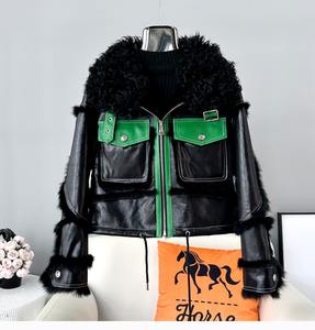 Giacca da donna corta autunno e inverno nuova in lana stile locomotiva JT444 - Product Image 2