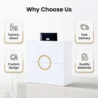 Mini bureau de réception moderne avec comptoir double usage pour hôtel et entreprise en démarrage (start-up)