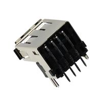 Puerto hembra USB 2,0 tipo A, 4 pines, ángulo recto, puerto de carga SMT, conector hembra, montaje en PCB