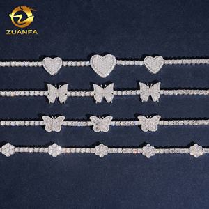 Elegante Brazalete de Tenis con Diamantes de Imitación en 4 Estilos, Brazalete de Plata 925 con Diamantes de Moissanita VVS, Joyería Hip Hop para Mujer - Product Image 2