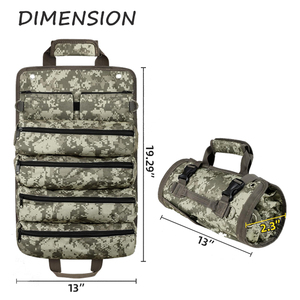Foldable Rollup Organizer <b>Small</b> Pockets Waterproof OEM Toolbag Heavy Duty Rolling <b>Tool</b> Storage 150 lb Capacity Multi-Compartment - Product Image 3