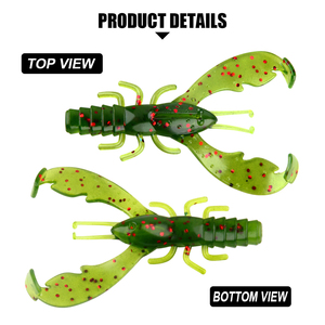 Esca Morbida Spinpoler per Pesca ai Gamberi 7,5cm, Esca Artificiale in Silicone a Forma di Gamberetto per Pesca in Acqua Dolce di Spigole, Merluzzo, Trota Maculata - Product Image 4