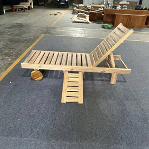 NOUVEAU CHAISE LONGUE DE PLAGE MODERNE EN BOIS MASSIF PLIABLE POUR L'AMÉNAGEMENT EXTÉRIEUR HÔTEL VILLA PATIO SALON COULEUR PERSONNALISÉE - Product Image 1