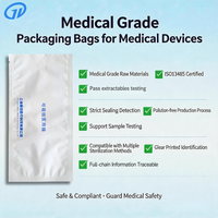 Pochette en aluminium et plastique imprimée en héliogravure, haute barrière, à découpe en V, facile à ouvrir, sans peluches, certifiée ISO13485 pour emballage médical