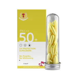 New sunscreen cream capsule packaging design SPF50 niacinamide sunscreen cream capsule