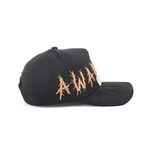 Gorras DANDi de Lujo Personalizadas de Fábrica al por Mayor, Gorra de Béisbol Ajustable con Bordado 3D de Gamuza de Alta Gama, Estilo Hip Hop Americano de Moda - Product Image 5