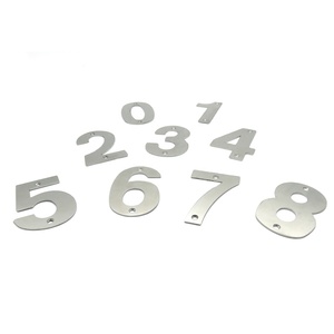 Targa Numero Porta in Acciaio Inox 100*2MM, Segnaletica per Hotel e Giardini - Product Image 1