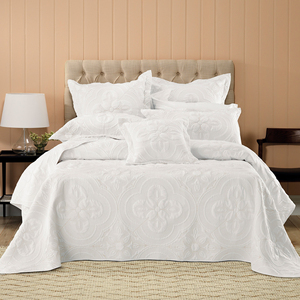 High Quality Elegant Home Goods <strong>White</strong> Embroidery Design <strong>Bedspread</strong> Used for Home or Hotels - Product Image 6