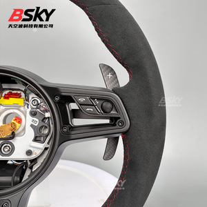 Volant en cuir de cerf amélioré pour Porsche Panamera Cayenne Macan 718 <span class=keywords><strong>911</strong></span> 918 997 991 970 986 985 Boxster Cayman - Product Image 5