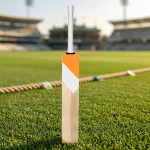 Bate de Cricket de Madera JNA Group, Diseño de Hoja Naranja y Blanca, Ligero, Duradero, Ambidiestro, Estilo Clásico, para Uso en Partidos y Prácticas Deportivas - Product Image 5