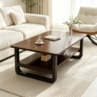 Table basse de rangement, table d'appoint, pour petit appartement, usage domestique, style minimaliste moderne, compacte, en bois, démontable, pour salon, balcon