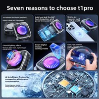 Refroidisseur de téléphone à affichage numérique en mode glace, à clip magnétique, avec dissipateur thermique semi-conducteur pour le gaming – Vente en gros