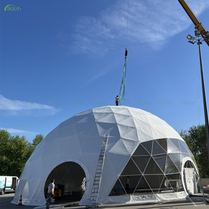 8m PVC geodesic Dome cắm trại lều với Tùy chỉnh màu sắc cho sang trọng ngoài trời glamping các trang web và khu nghỉ mát khách sạn - Product Image 5