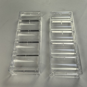 QINLONG 100 Pezzi Ingrosso Vassoio Portafiches da <span class=keywords><strong>Poker</strong></span> in Acrilico Trasparente da 40mm con Coperchio a Rastrelliera in Plastica Accessorio da Casinò per Fiches da 40mm - Product Image 4