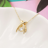 Collier pendentif en or 18 carats avec chaîne longue à maillons, diamant, pour femmes, cadeau de mariage, de fiançailles, de fête, bijoux