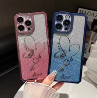 Nouvelle mode de luxe diamants décoration électrolytique boîtier de téléphone étui plus léger pour iphone 13 14 15 16 pro max couverture de téléphone portable
