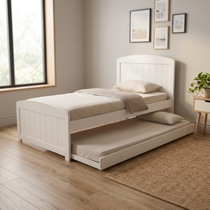 Cama nido europea compacta – Estructura de madera duradera, cama auxiliar de deslizamiento suave, ideal para habitaciones infantiles y dormitorios pequeños - Product Image 6