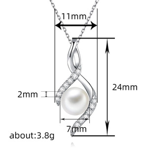Elegante collana lunga con ciondolo per donna, gioielli semplici e alla moda - Product Image 5