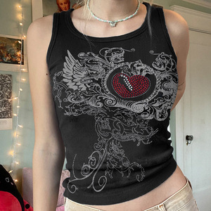 Graphic Tank Tops Y2K Style for Women 2025