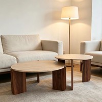 Table basse multifonctionnelle en bois de style vintage pour petit appartement, salon, mobilier de maison minimaliste et compact