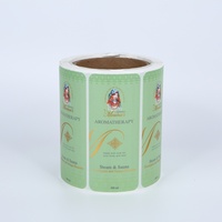 Autocollant personnalisé avec logo en feuille d'or gaufrée, adhésif, imperméable, en papier/vinyle/PVC, pour bougies, artisanat, cadres photo, emballages haut de gamme