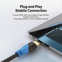 Câble HDMI haute vitesse mâle-mâle 4K60Hz, câble en cuivre multi-blindé, connecteur plaqué or pour PS5, Xbox, Switch, ordinateur portable