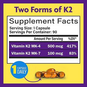 Cápsulas Blandas de Vitamina K2-90 de Espectro Completo de Fabricante OEM, Apoya la Salud General y la Fuerza Ósea en Adultos, Suplemento de Vitamina K2 - Product Image 3
