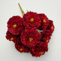PT-P9007 Vente en gros de fleurs artificielles en soie décoratives pour mariage, pivoine artificielle au toucher réel, fleurs de pivoine artificielles