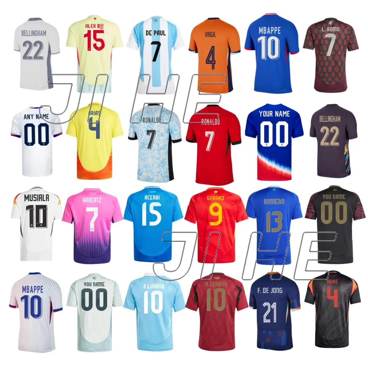 Camisa de futebol da Tailândia 2024 Copa das Américas Maradona Di Maria Martinez Camisa da seleção Argentina masculina camisa infantil