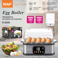 Cuiseur à œufs électrique RAF 330W pour 8 œufs avec tasse doseuse pour le petit-déjeuner à la maison