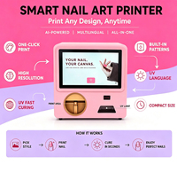 Impresora de Uñas Móvil Inteligente 3D con IA, Alta Definición, Automática, DIY, Compatible con ADA, Equipo de Belleza Económico para Salón y Spa
