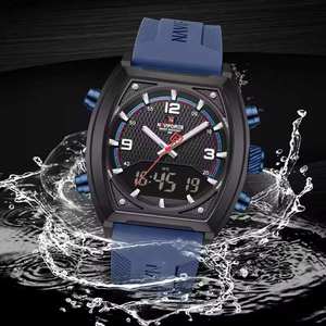 นาฬิกาข้อมือ NAVIFORCE 9242 รุ่นใหม่สำหรับผู้ชาย กันน้ำ แฟชั่น ควอตซ์ จอแสดงผลคู่ สายซิลิโคน วัสดุ Relogio Feminino - Product Image 6