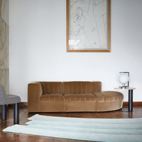 Canapé modulaire en forme de L en tissu beige crème en lin blanc pour salon moderne, utilisation hôtelière, canapé Dune