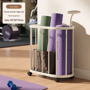 Tapis de yoga et <span class=keywords><strong>panier</strong></span> de rangement de vêtements en plastique PP écologique rectangle moderne avec roues organisateur mobile à usage domestique - Product Image 5