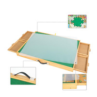 Table de puzzle portable avec pieds Table de puzzle à 3 angles inclinables pour adultes Planche de puzzle en bois réglable